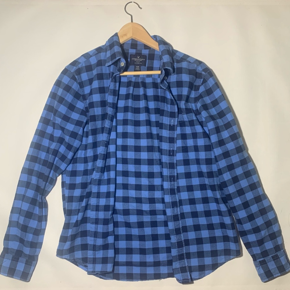 American Eagle Dark Blue Flannel (Medium)